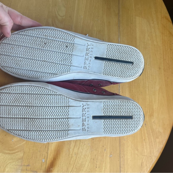 Sperry mens red flat slip on lace up boat shoes sneakers size 10.5 - Picture 5 of 7